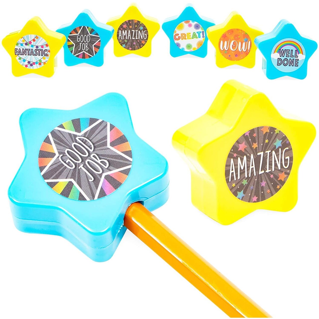 Handheld Pencil Sharpeners for Kids Bulk Star Shaped Portable